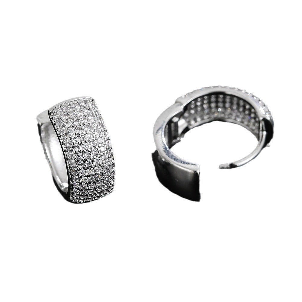 Full-diamond Round Women's Ear Clips – Cozy and Current
