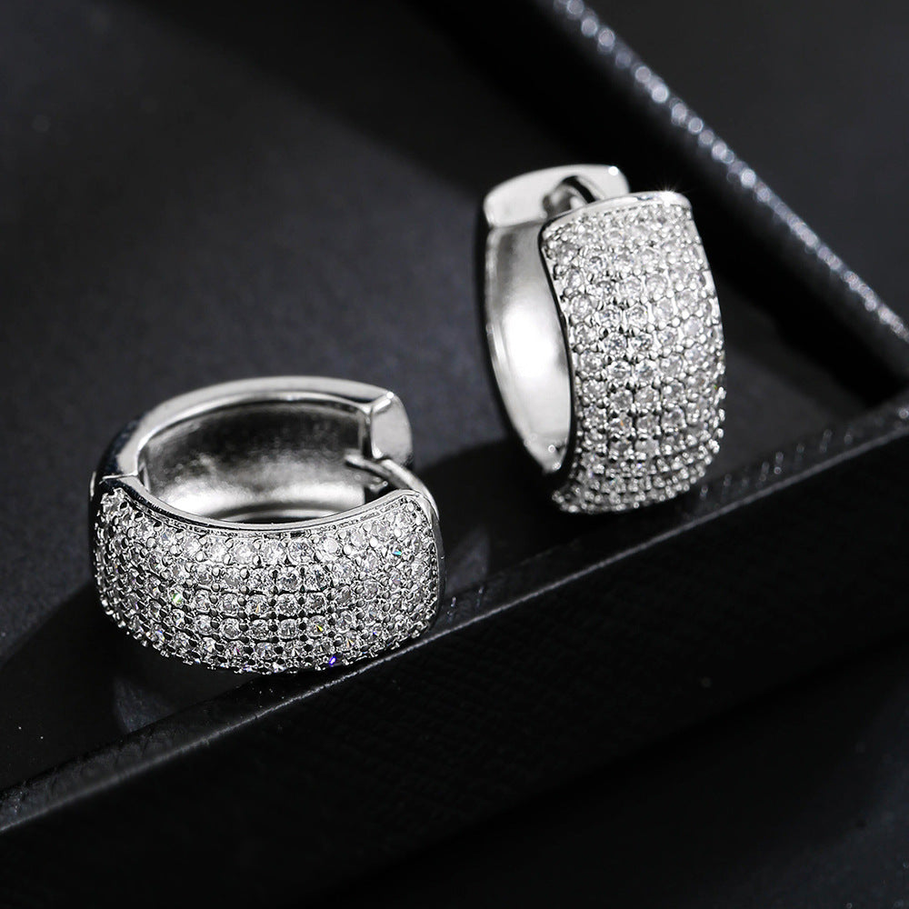 Full-diamond Round Women's Ear Clips – Cozy and Current