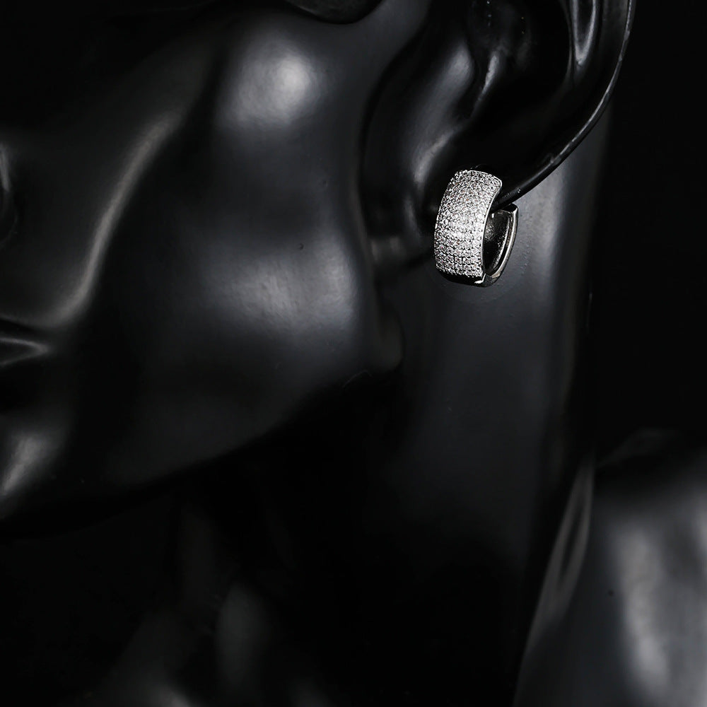 Full-diamond Round Women's Ear Clips – Cozy and Current
