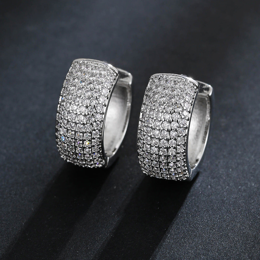 Full-diamond Round Women's Ear Clips – Cozy and Current